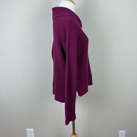 Eileen Fisher Sweater Womens XS Purple Yak Wool Turtleneck Long Sleeve Knit - Picture 4 of 9